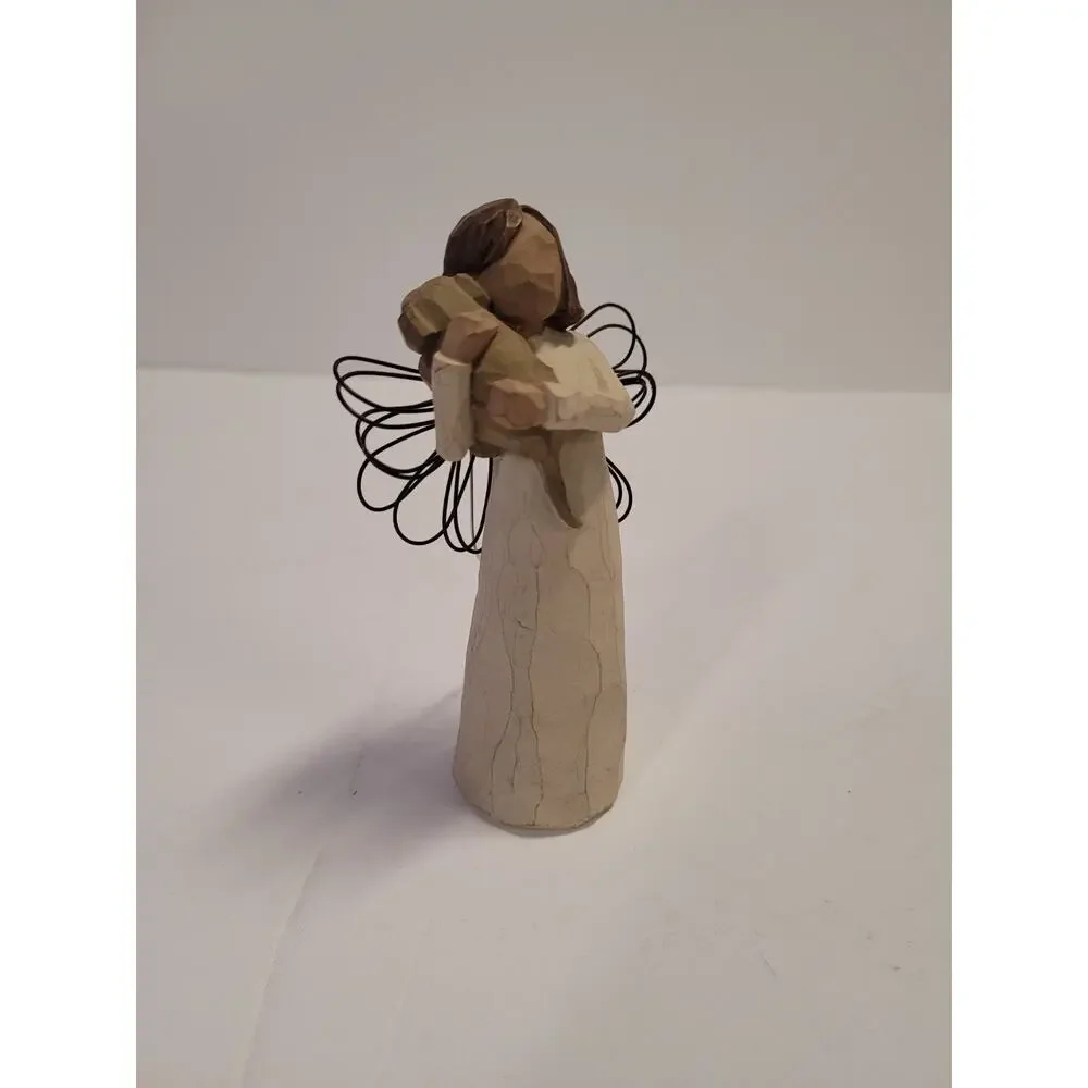 1999 Demdaco Willow Tree Susan Lordi Angel of Friendship with Dog Puppy Figurine